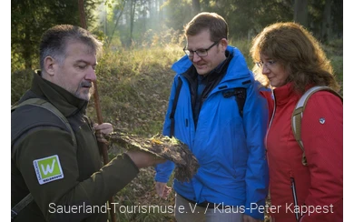 Ranger mit Baumrinde