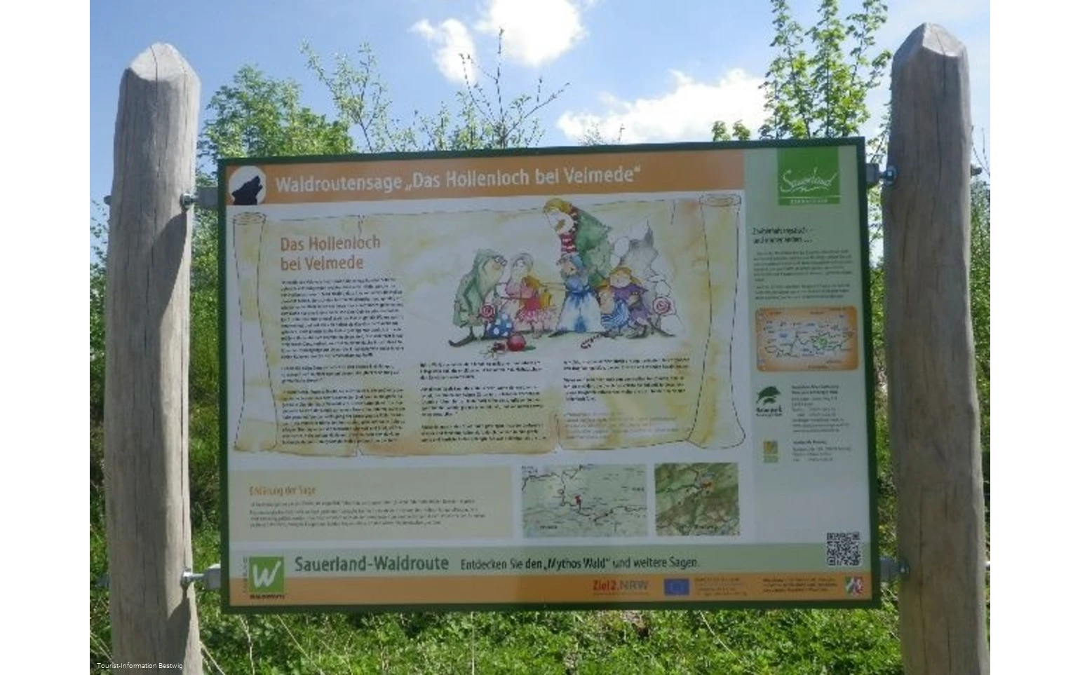 Sagenstation Sauerland Waldroute "Das Hollenloch bei Velmede"