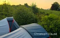 Sonnenaufgang auf der Trekkingplatz in Brilon
