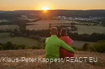 Sonnenuntergang auf der Sauerland-Waldroute